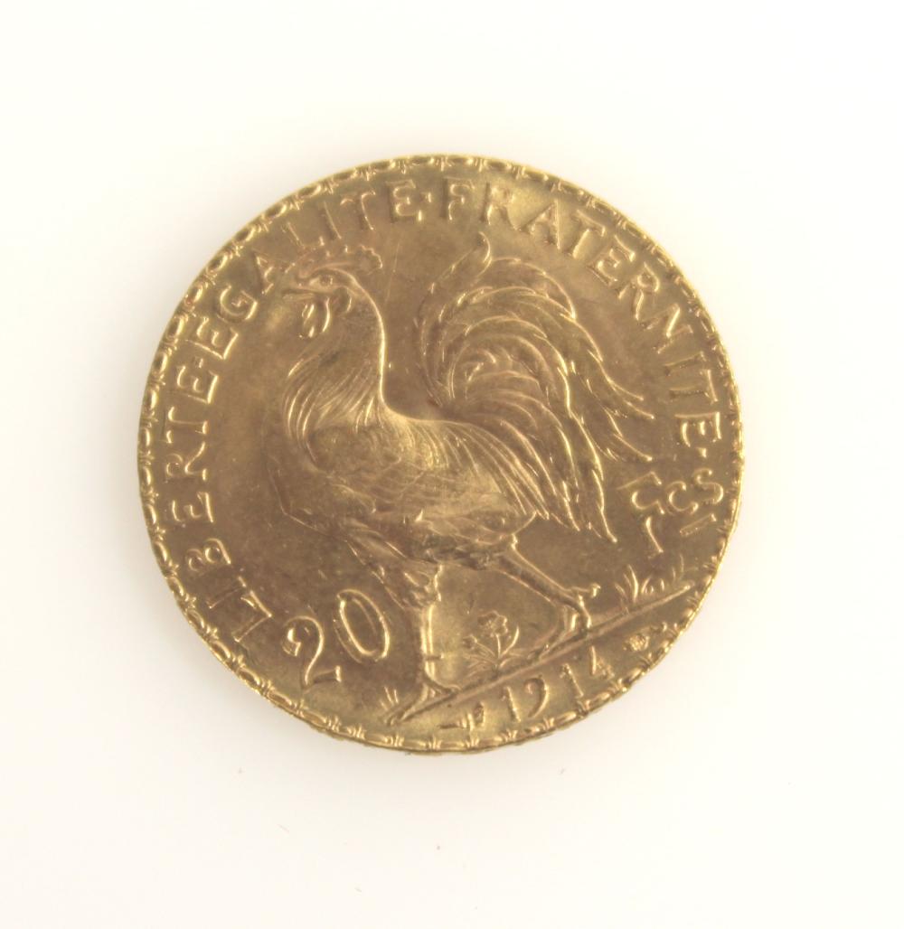 France 1914 Gold (900) 20 F... image