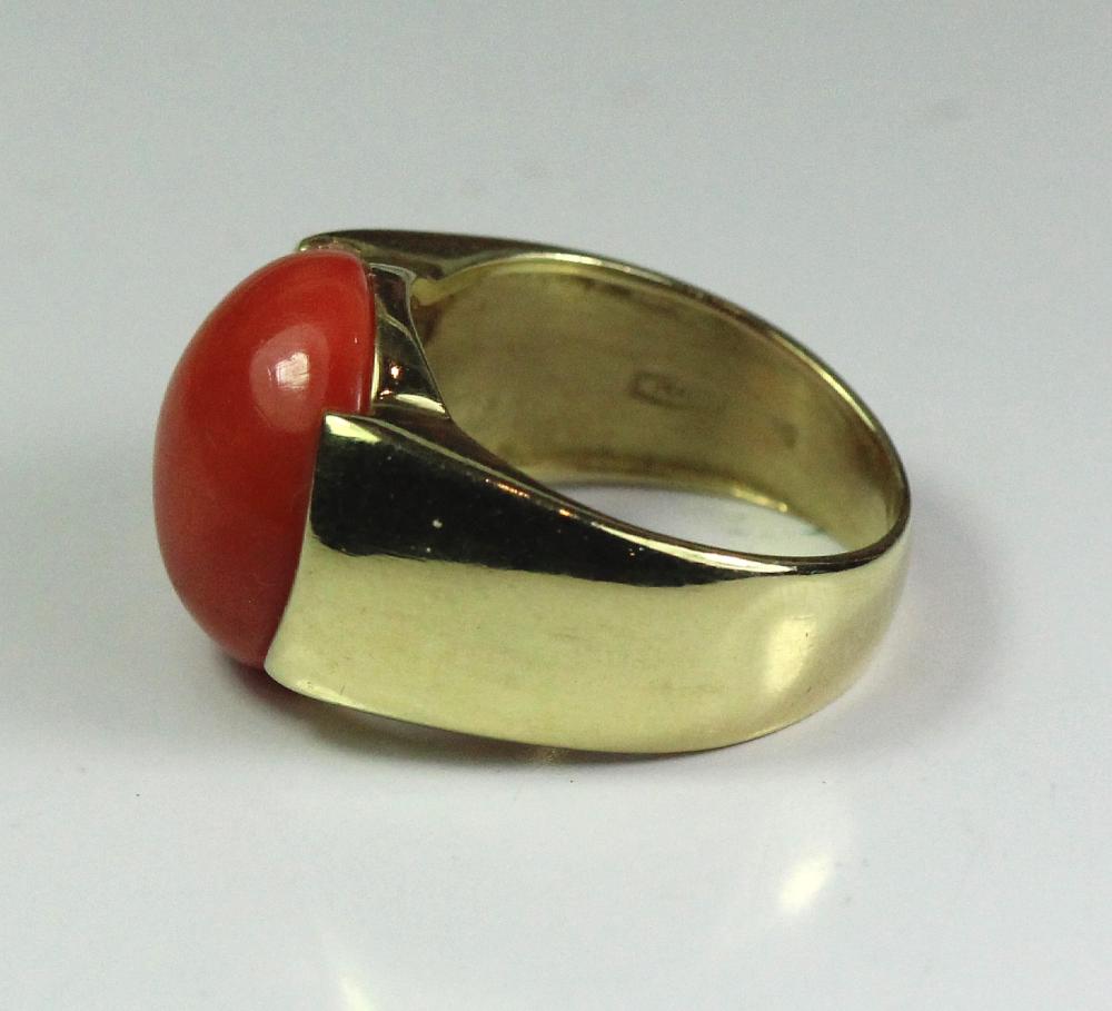 Momo Coral Button Ring in 1... image