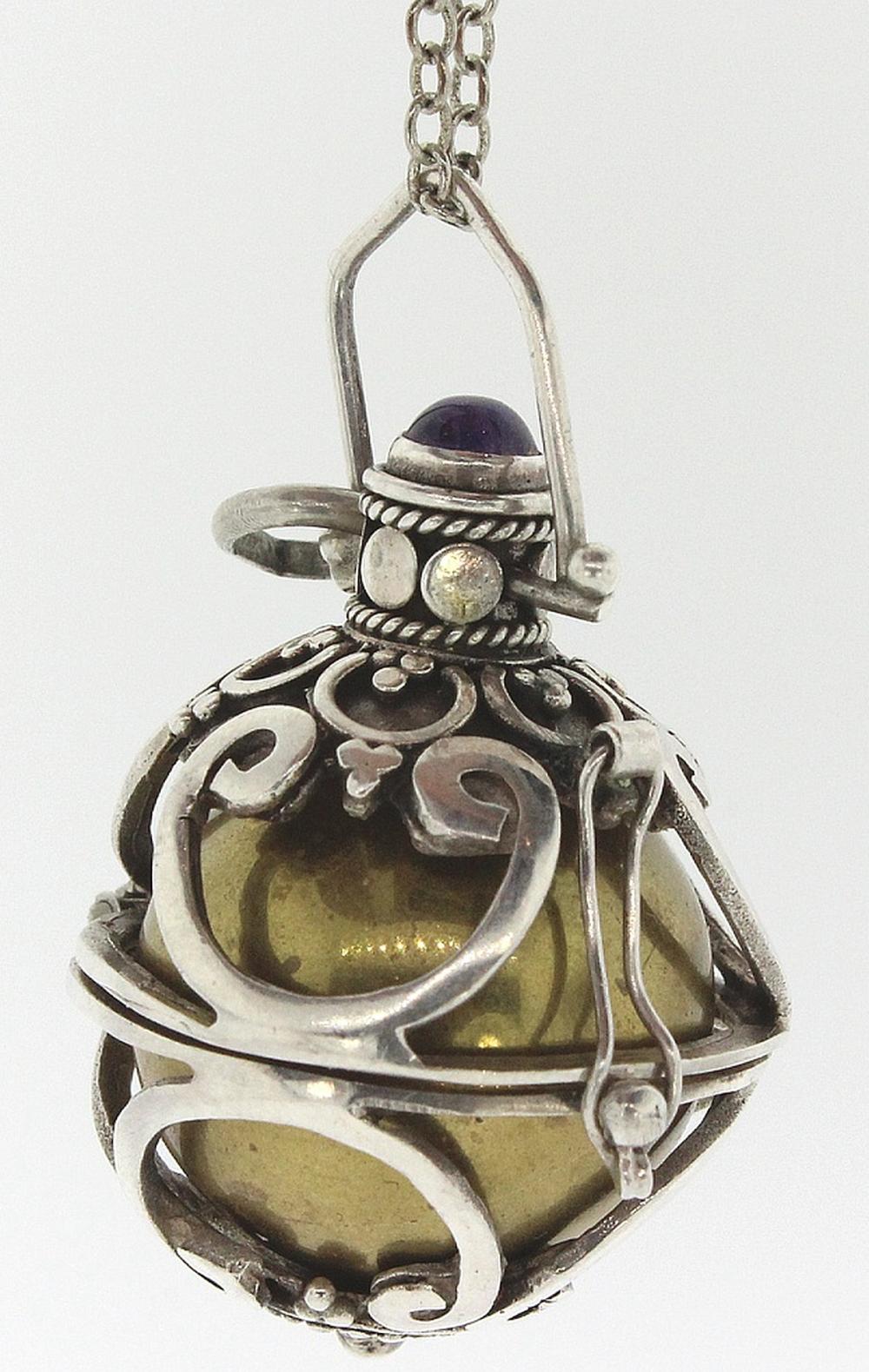 Amethyst-topped Cage Pendan... image