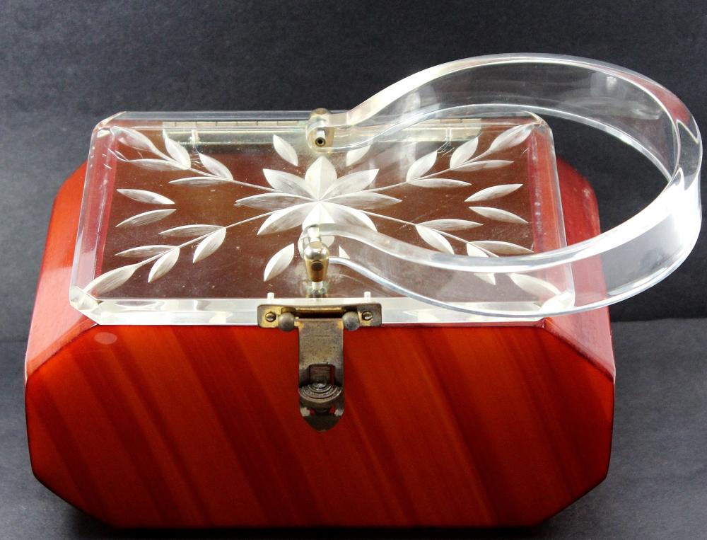 Vintage Celluloid Handbag c... image