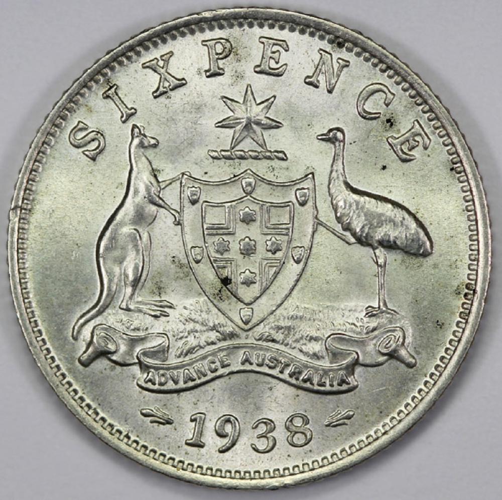 Australia. 1938 Sixpence, v... image