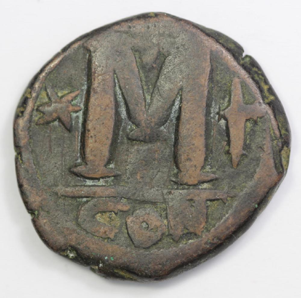 Byzantium. Follis of Justin... image