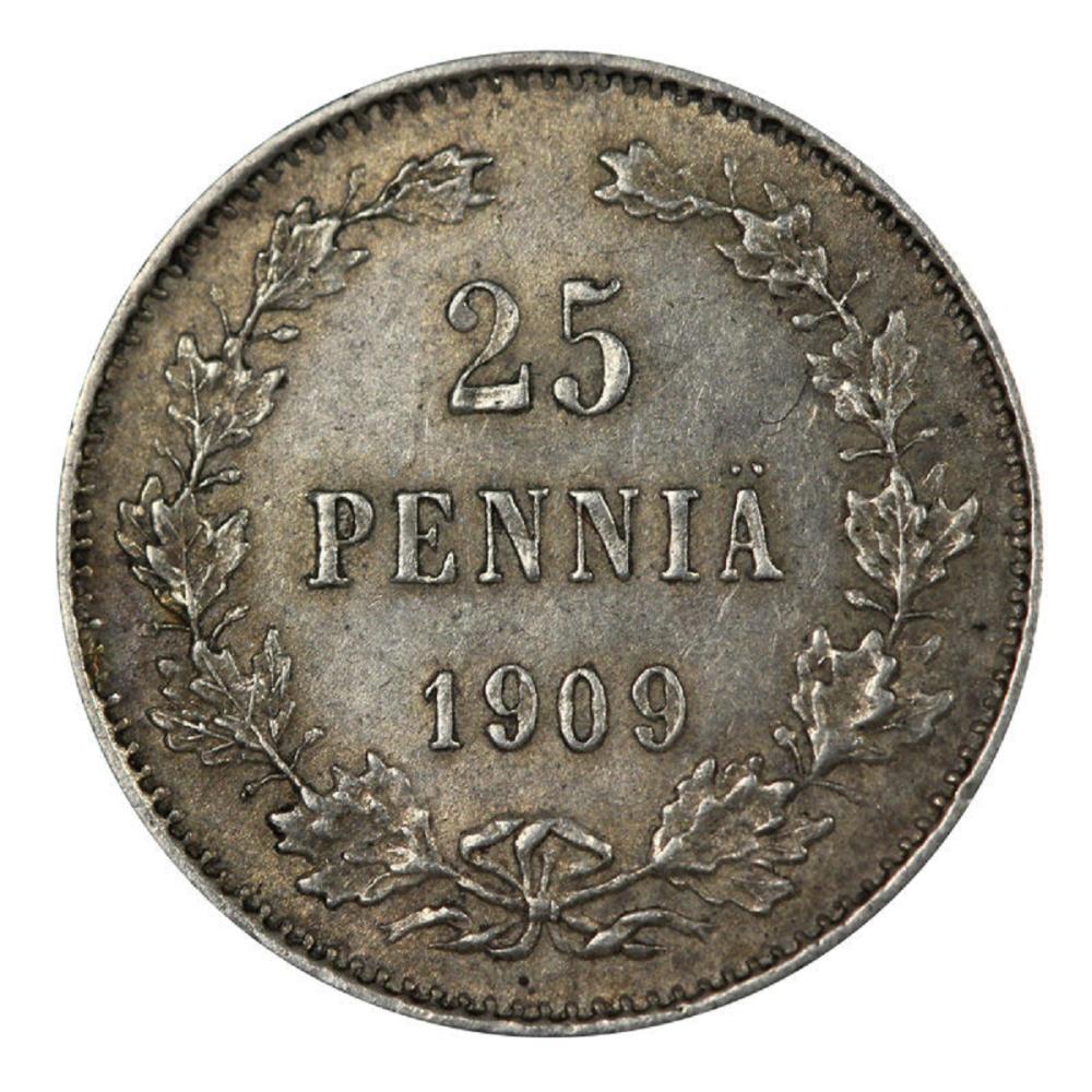 Finland. 1909 25 Pennia, ab... image