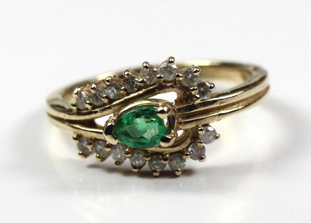 Emerald & Diamond Ring in 1... image