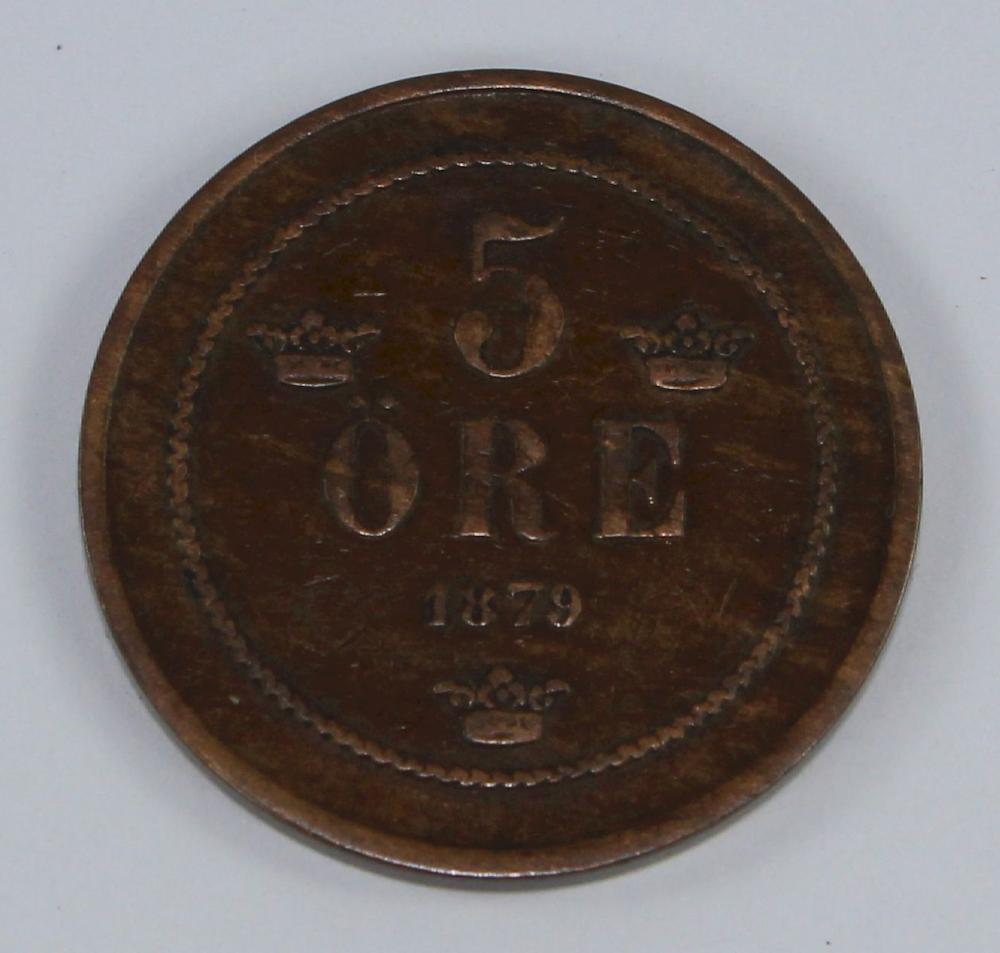 Sweden 1879 5 Ore, good Ver... image