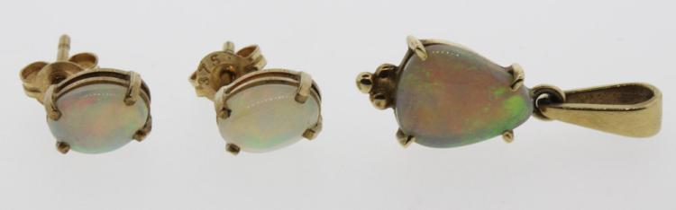 Solid White Opal Earrings &... image