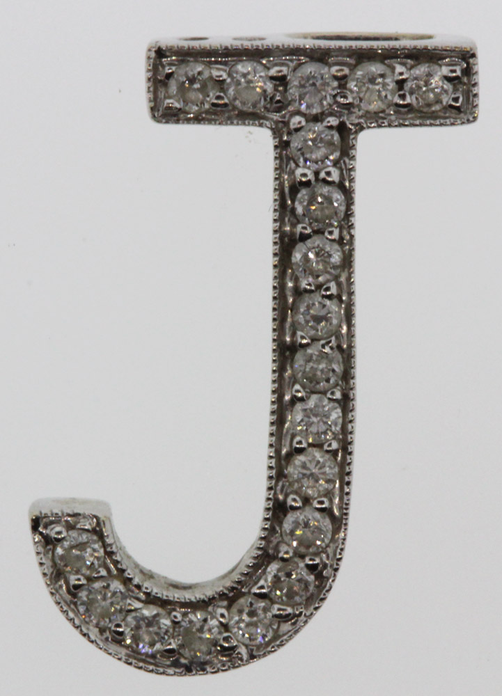 Diamond encrusted 'J' Penda... image