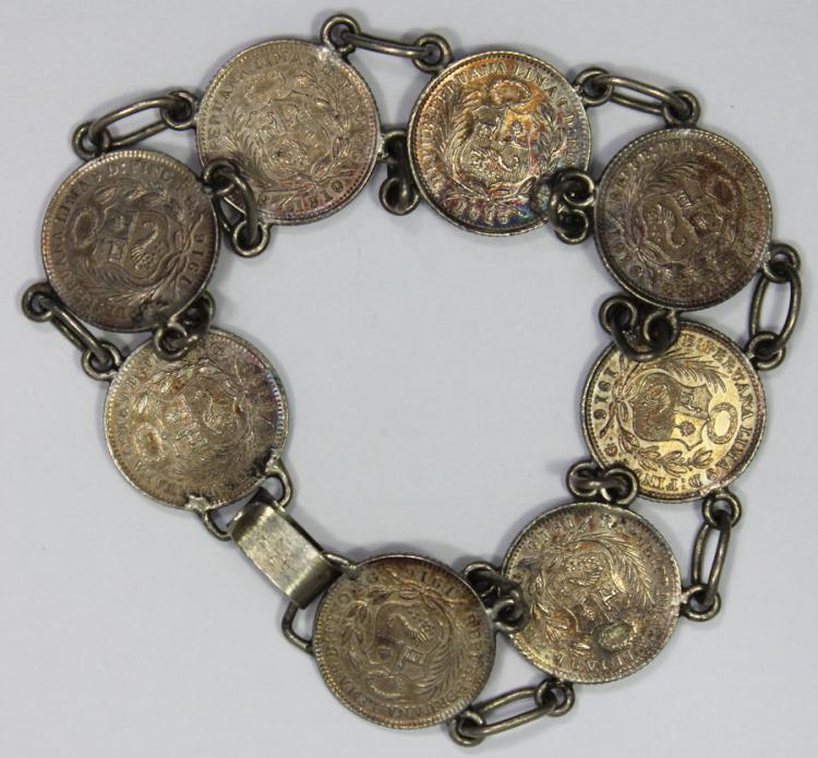 Coin Bracelet made up of 8 ... image