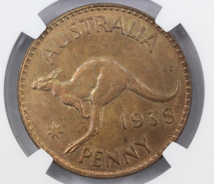 Australia 1938 Penny, NGC M... image