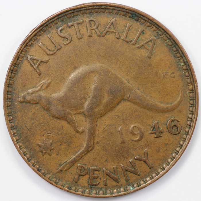 Australia 1946 Penny, Fine image