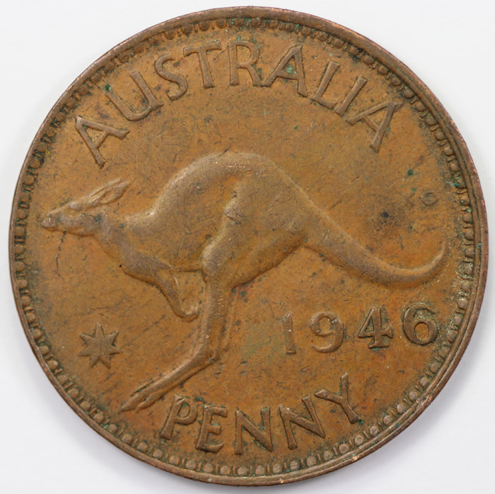 Australia 1946 Penny, Fine image