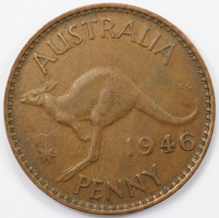 Australia 1946 Penny, Fine image