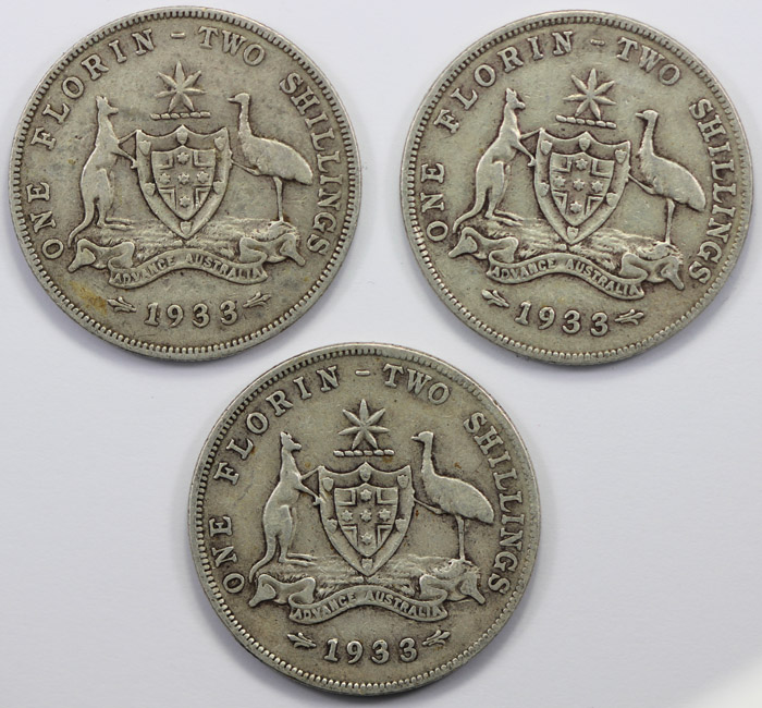 Australia 1933 Florin, Very... image