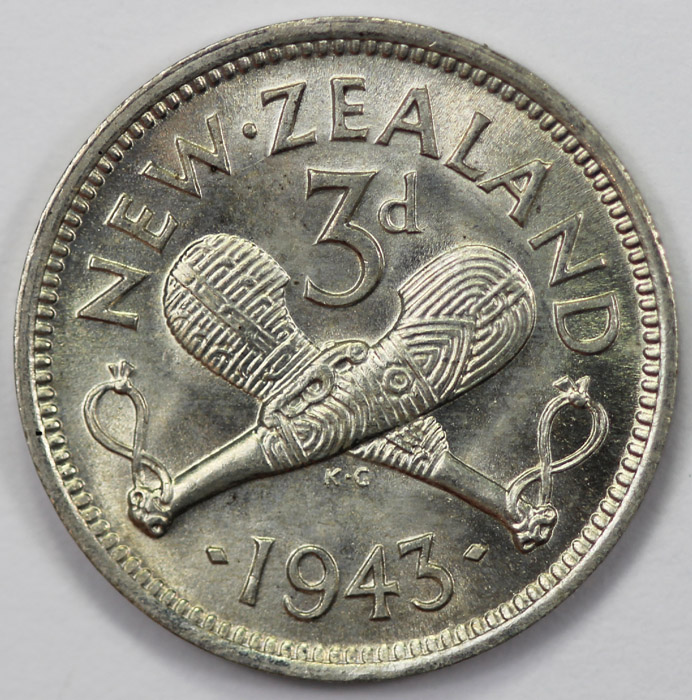 New Zealand 1943 Threepence... image