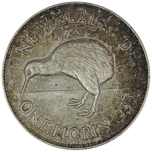 New Zealand 1935 Florin, To... image