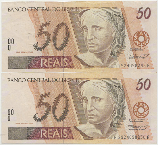 Brazil (1994) 50 Reais Sign... image