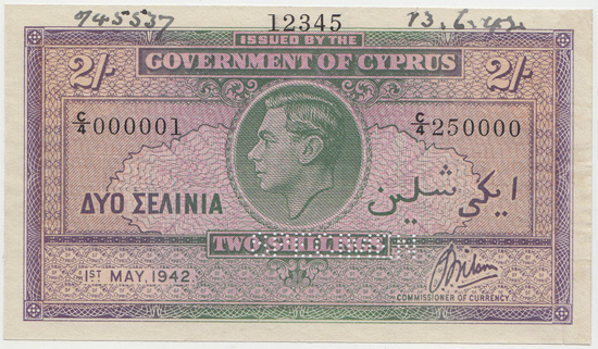 Cyprus 1st May, 1942 Specim... image