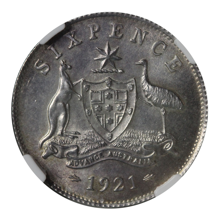 Australia 1921 Sixpence, NG... image