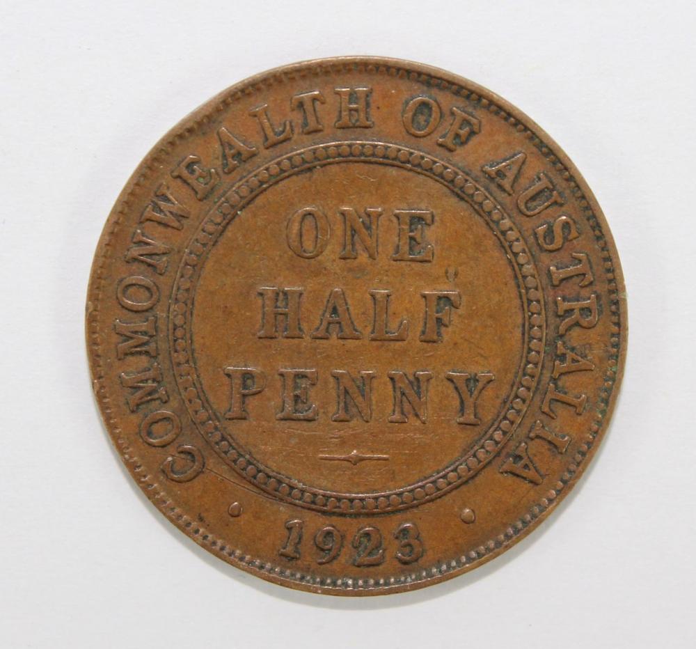 Australia 1923 Half Penny, ... image