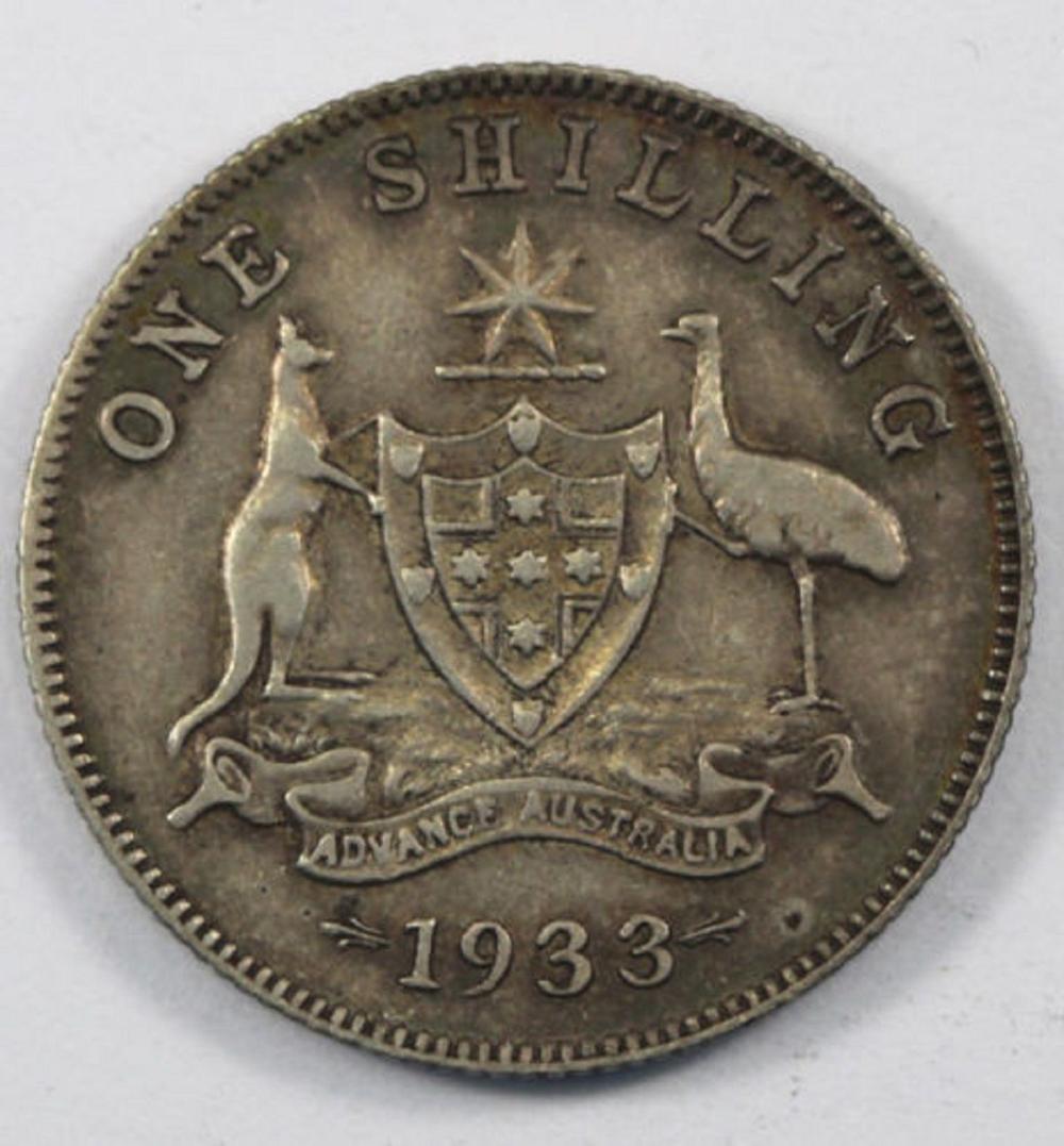 Australia 1933 Shilling, Fine image