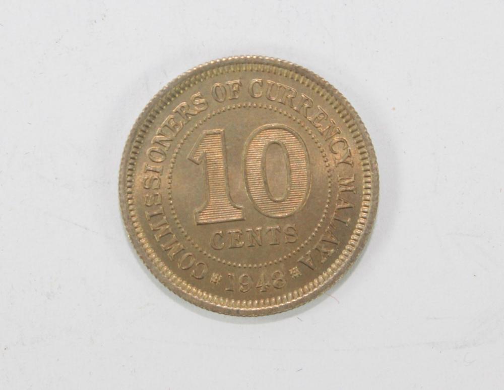 Malaya 1948 Cu Ni 10 Cents,... image