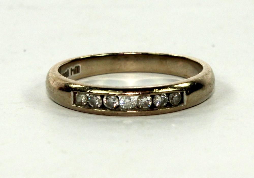 Band with inset Diamonds in... image