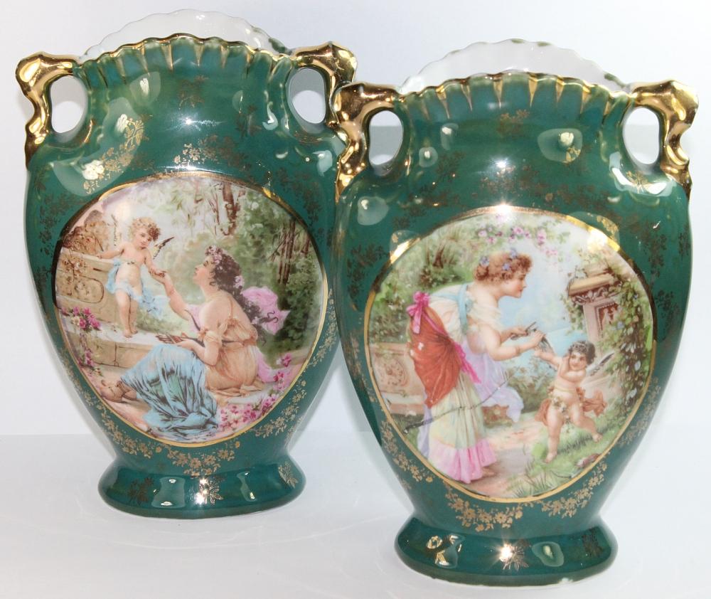 Pair of Continental Vases w... image