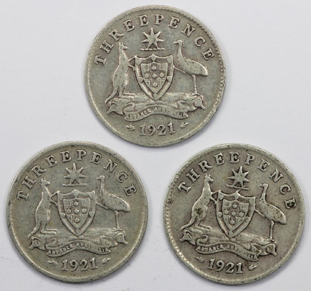 Australia. 1921 Threepence,... image