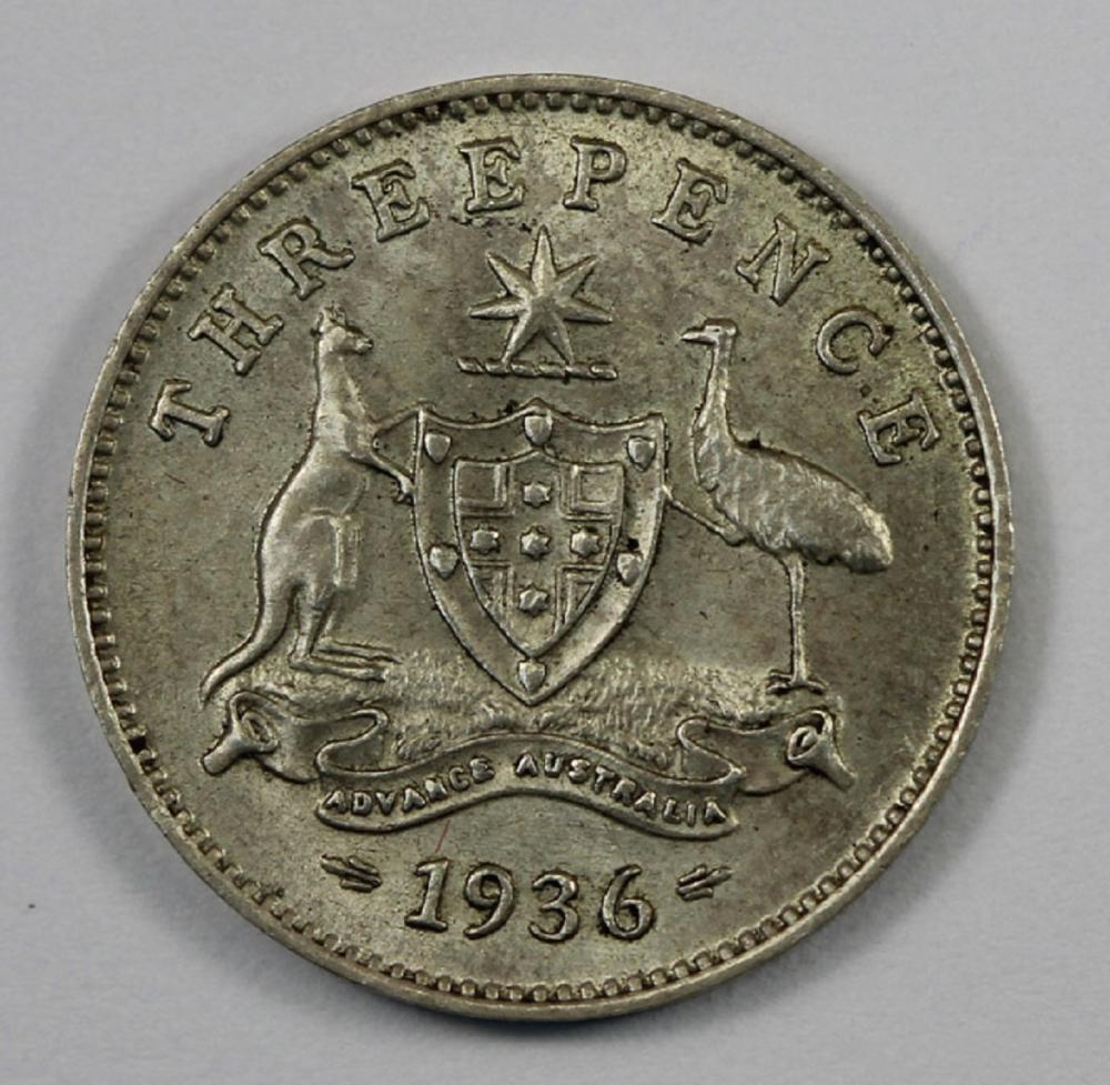 Australia. 1936 Threepence,... image