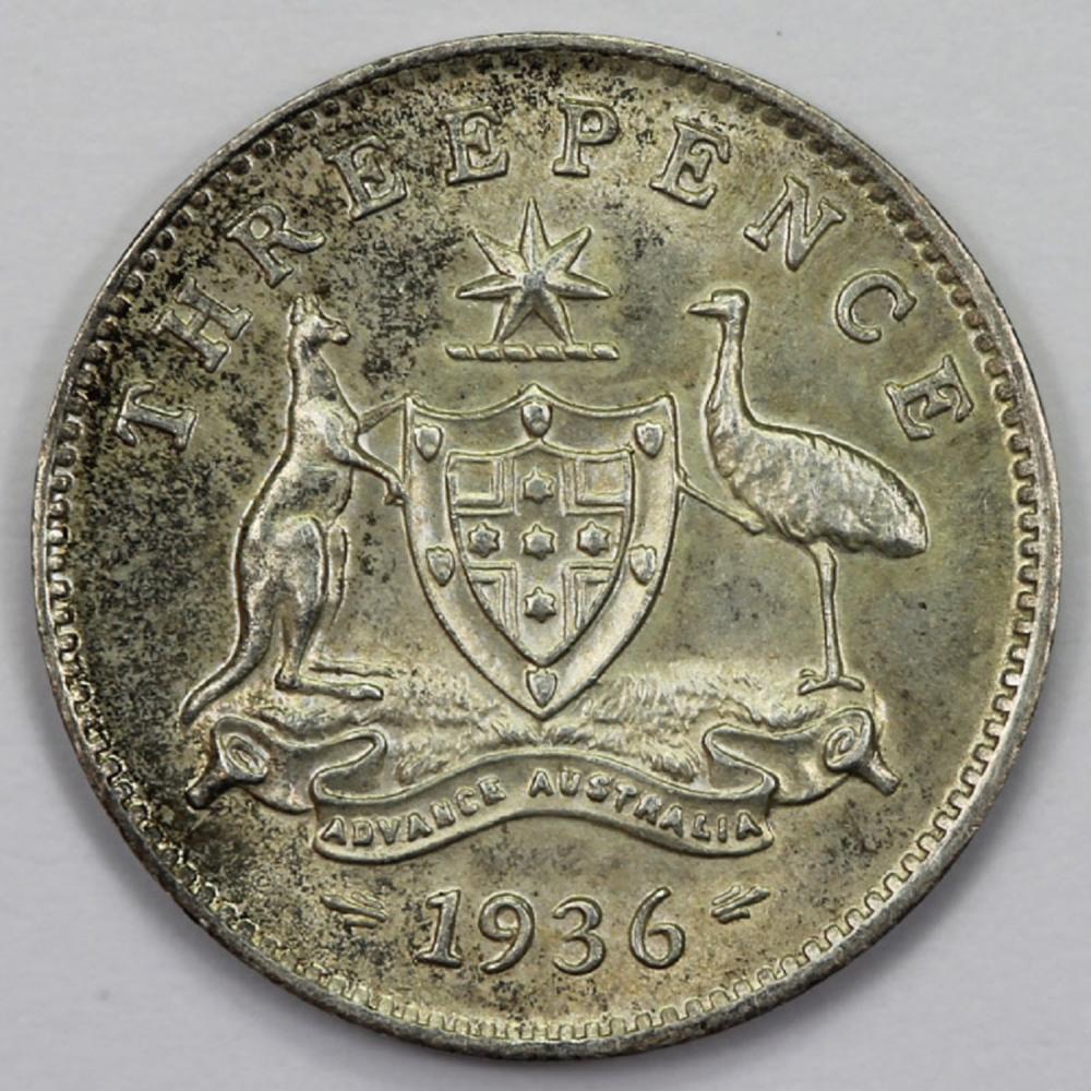 Australia. 1936 Threepence,... image