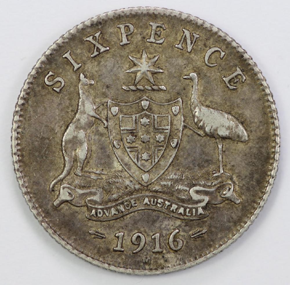 Australia. 1916 Sixpence, h... image