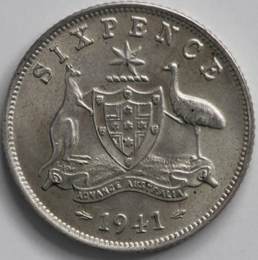 Australia. 1941 Sixpence, U... image