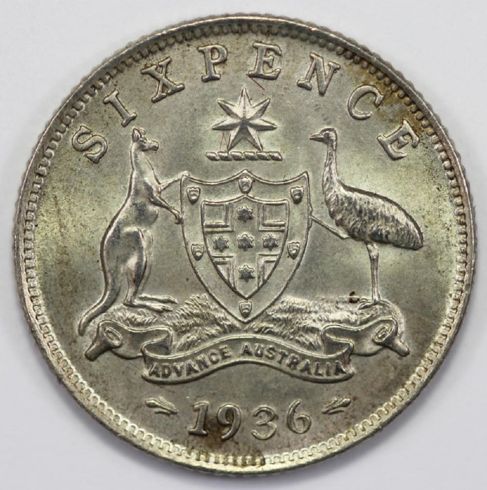 Australia. 1936 Sixpence ne... image