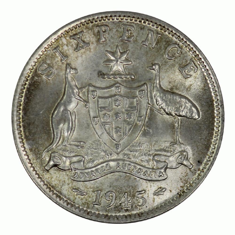 Australia. 1945 Sixpence, C... image