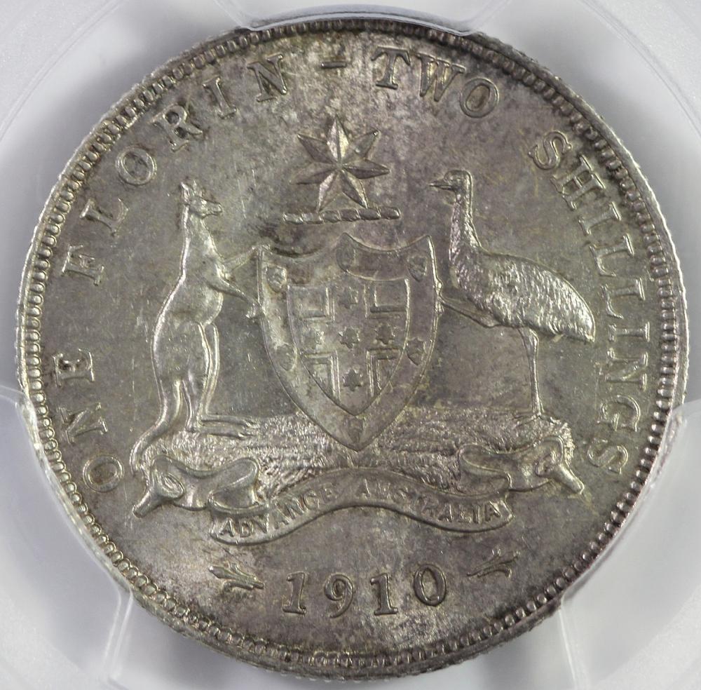 Australia 1910 Florin, PCGS... image