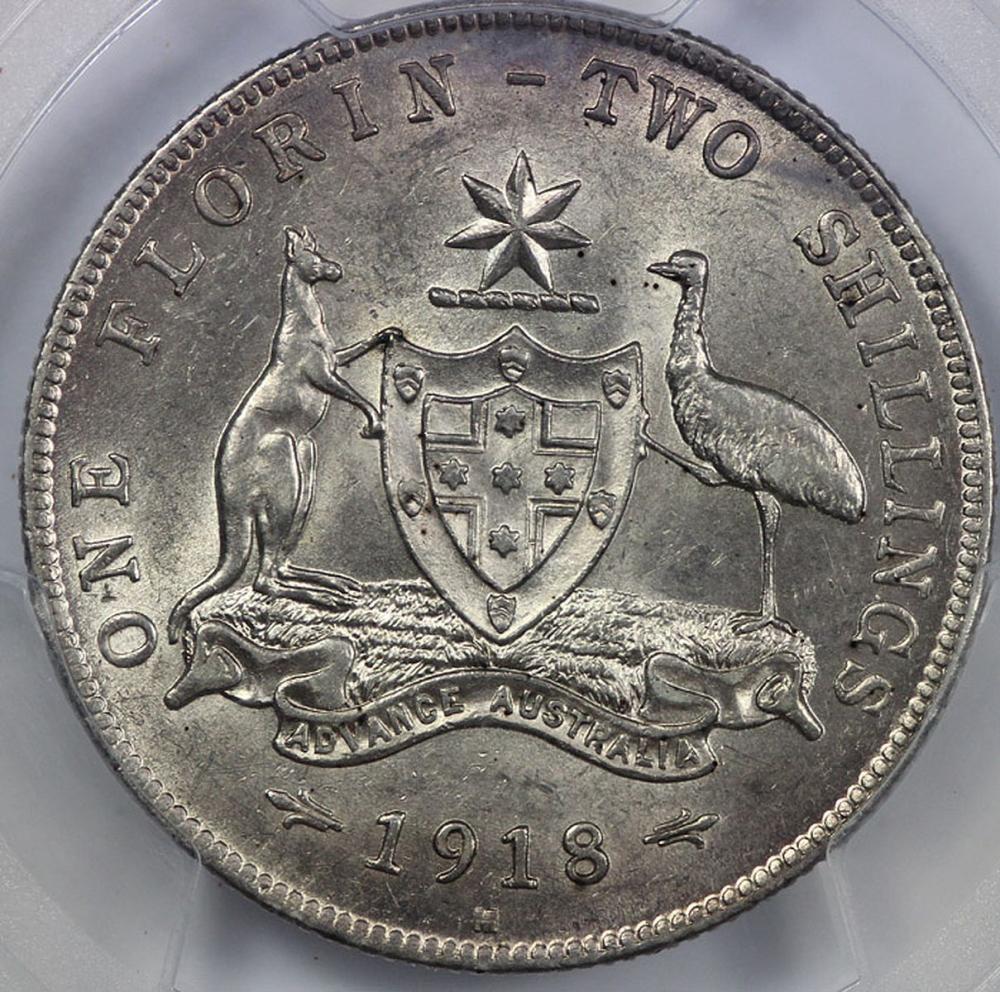 Australia 1918 Florin, PCGS... image