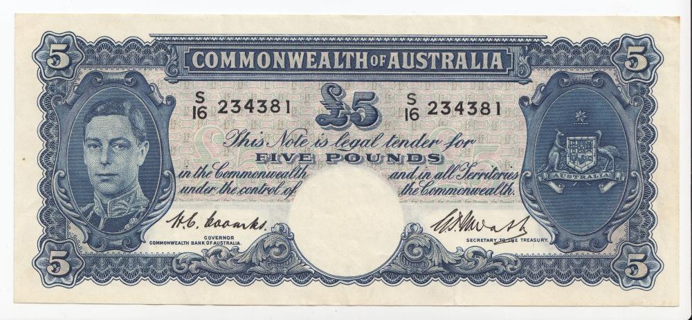 Australia 'Coombs-Watt' £5 ... image