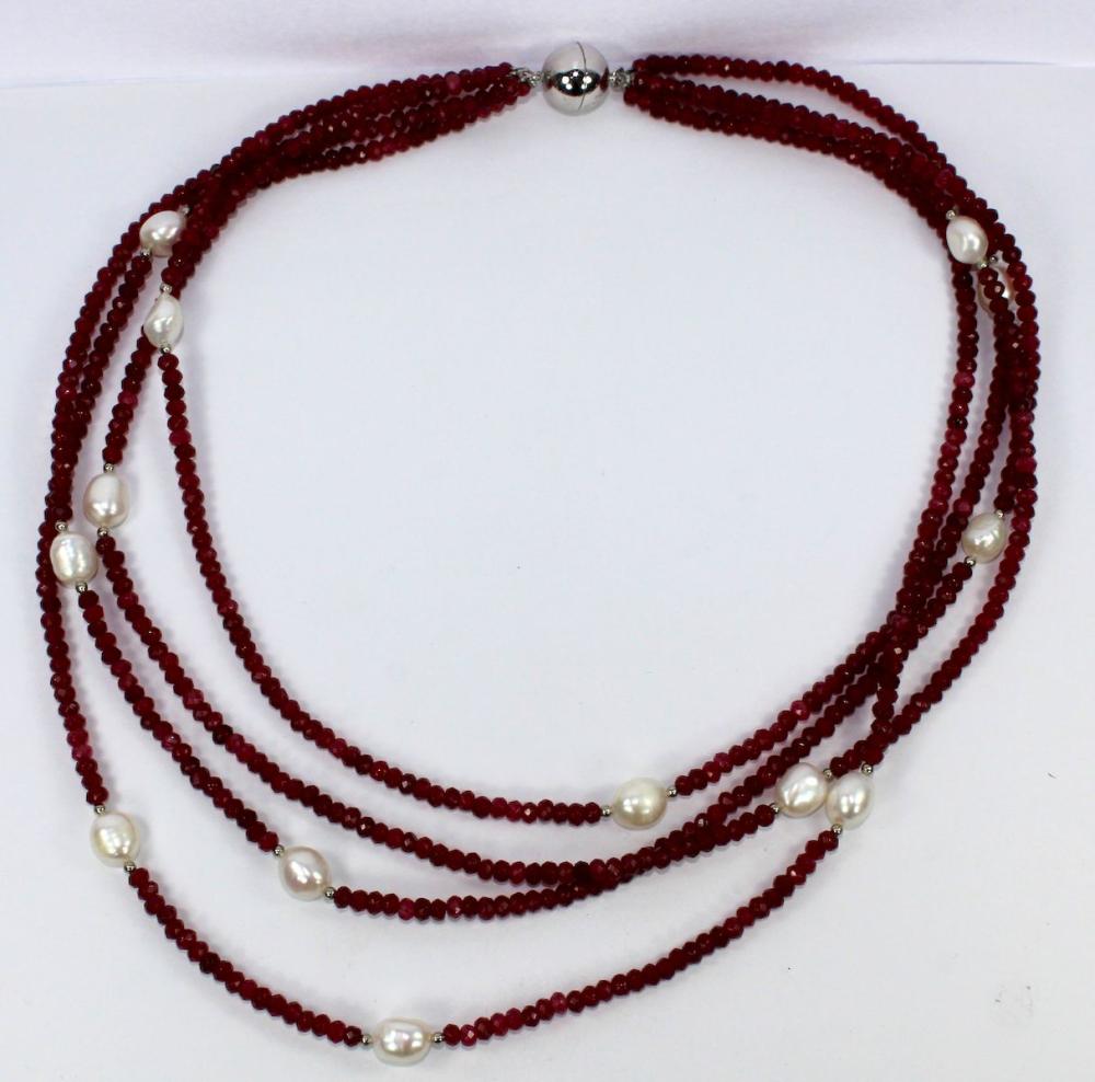 Multi-strand Ruby Necklace ... image