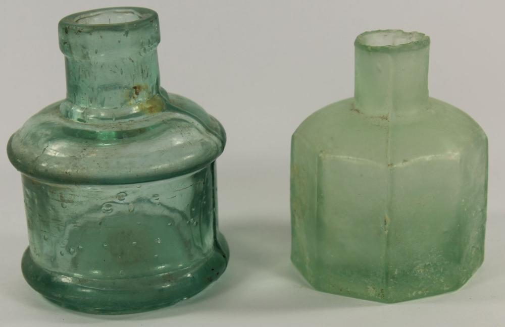 Vintage Ink Bottles in Gree... image