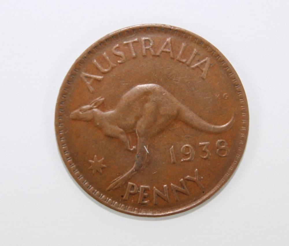 Australia 1938 Penny, good ... image