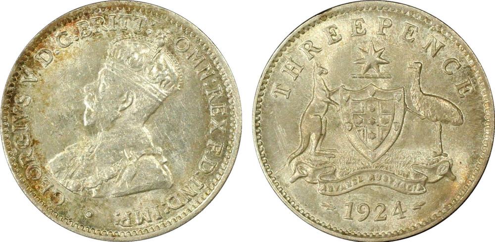 Australia 1924 Threepence, ... image