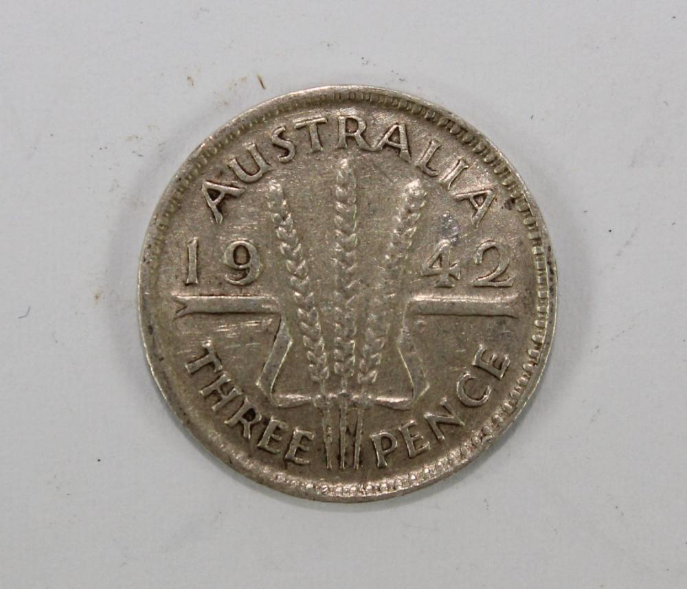 Australia 1942 (M) Threepen... image