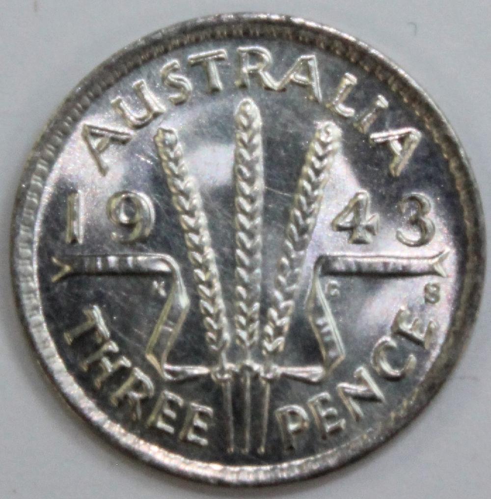 Australia 1943 S Threepence... image