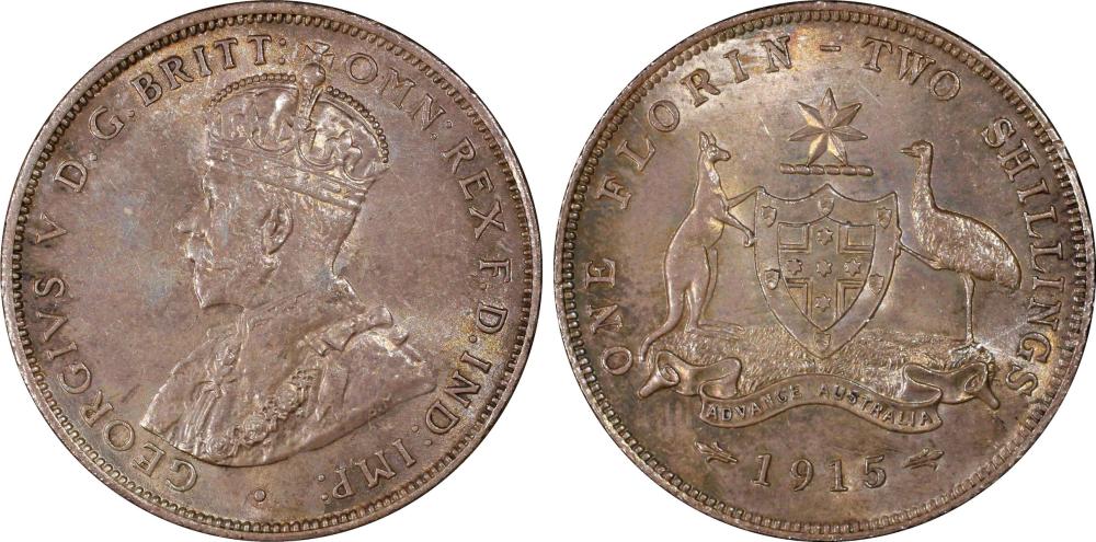 Australia 1915 Florin, PCGS... image