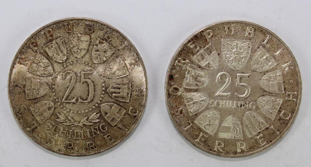 Austria 1957 & 1967 Silver ... image