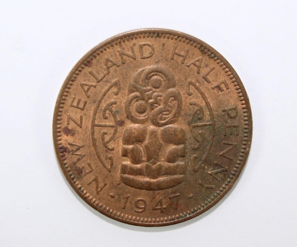 New Zealand 1947 Halfpenny,... image