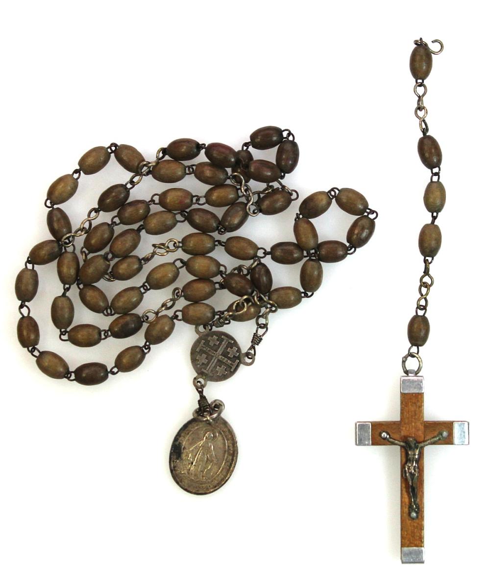 Vintage Wood Rosary Beads image