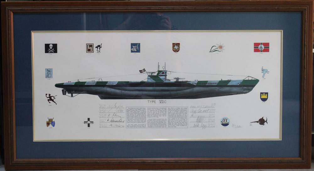 U-boat Print framed under g... image