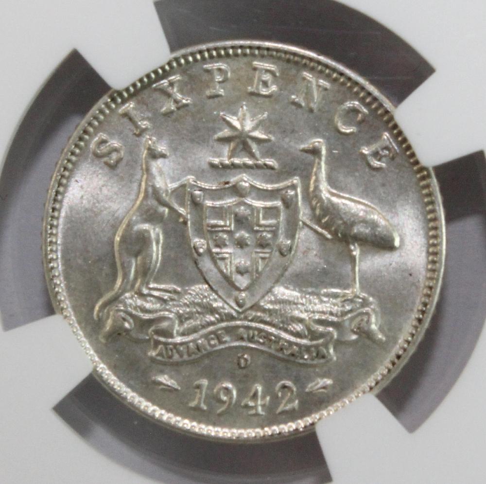 Australia. 1942 D Sixpence,... image