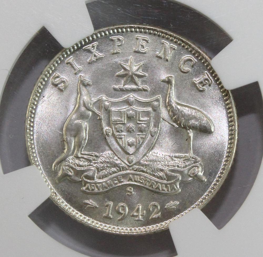 Australia. 1942 S Sixpence,... image